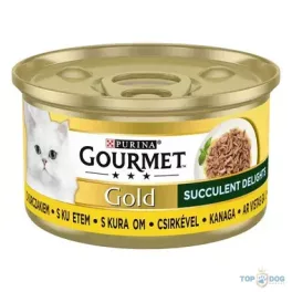   GOURMET Gold Succulent Delights csirkével nedves macskaeledel 85g