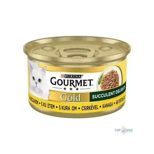 GOURMET Gold Succulent Delights csirkével nedves macskaeledel 85g