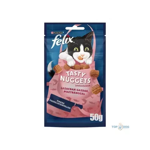 FELIX Tasty Nuggets Lazac macska jutalomfalat 50g