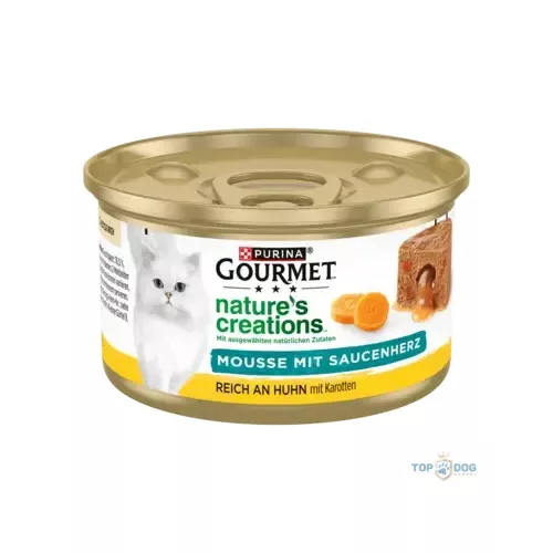 GOURMET Nature's Creations Mousse gazdag csirkés és sárgarépás szósszal 85g