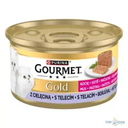   GOURMET Gold Kitten Pástétom borjúval nedves macskaeledel kölyökmacskáknak 85gr