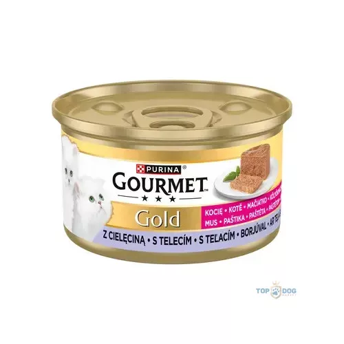 GOURMET Gold Kitten Pástétom borjúval nedves macskaeledel kölyökmacskáknak 85gr