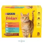 FRISKIES 12X85G  válogatás (Marha - Csirke - Tonhal - Tőkehal)