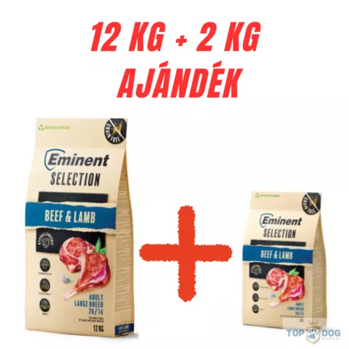 Eminent Selection Adult Large Beef & Lamb 12kg +2kg ajándék
