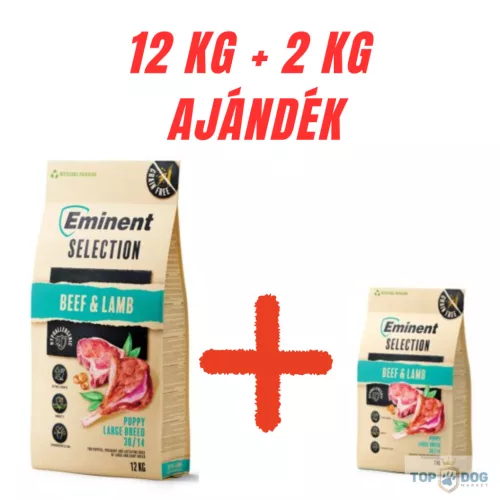 Eminent Selection Puppy Large Beef & Lamb 12kg +2kg ajándék