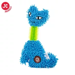   Plüss kutyajáték kék macska fogmaszírozóval 23cm Jk 46107-1