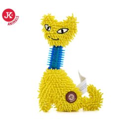  Plüss kutyajáték Sárga macska fogmaszírozóval 23cm Jk 46107-2