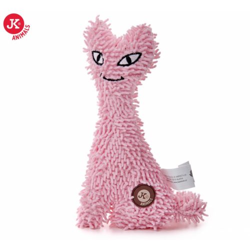 Plüss játék kutyáknak rózsaszín macska 23cm Jk  46108-3