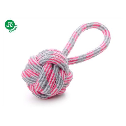 Kötél labda húzókával 9cm rózsaszín Jk 45995-2