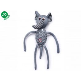   Elefánt csipogó szövet játék, gumi ráccsal ~41cm Jk 46125