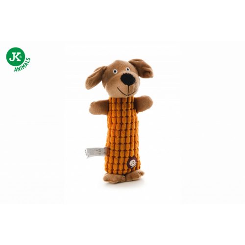 Plüss kutya, 28 cm hosszú, csipogó játék kutyáknak Jk 46153