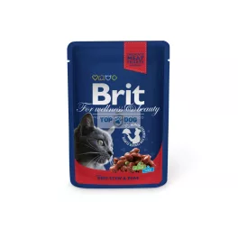 Brit Premium Cat alutasak marha borsó szószban 100gr