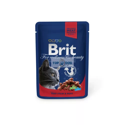 Brit Premium Cat alutasak marha borsó szószban 100gr