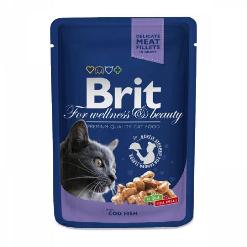 Brit Premium Cat tőkehallal alutasakos 100g