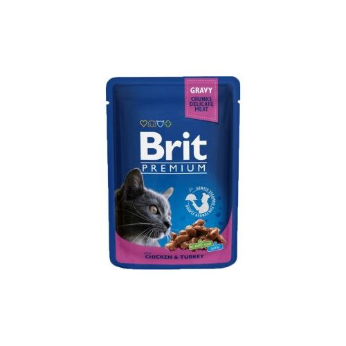 Brit Premium Cat csirke & pulyka alutasakos 100g
