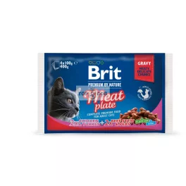Brit Premium Cat Pouches Meat Plate 4*100gr
