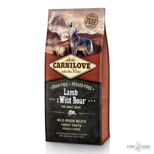 Carnilove Adult Lamb & Wild Boar-Bárány és Vaddisznó Hússal 12kg