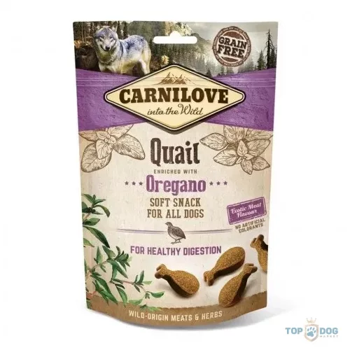 Carnilove Dog Jutalomfalat Semi Moist Quail&oregano - Fürj oregánóval 200g
