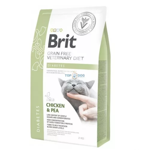 Brit Grain-Free Veterinary Diets Cat Diabetes 2kg (cukorbeteg macskáknak)