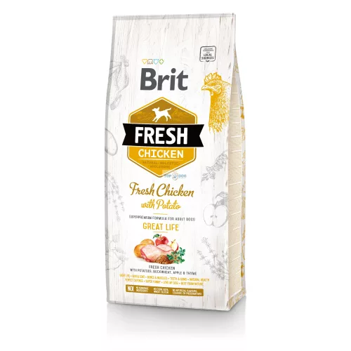 Brit Fresh 12kg Adult Csirke-Burgonya   
