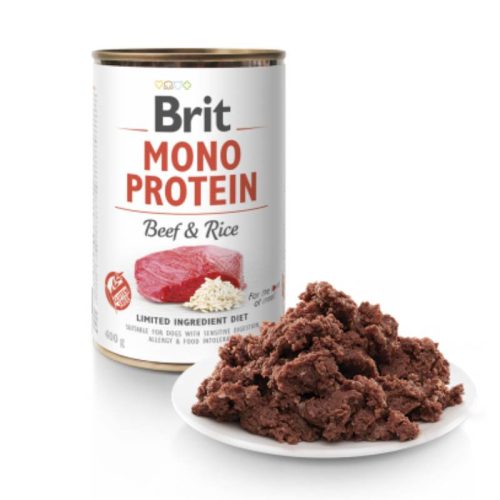 Brit Mono Protein Beef&Rice konzerv 400gr