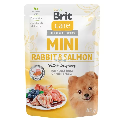 Brit Care Mini Nyúl lazac szószban 85g  