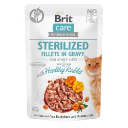 Brit Care Cat Sterilized Nyúl 85g       