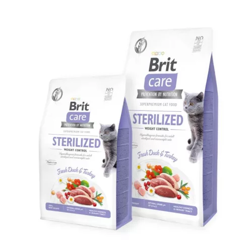 Brit Care Cat STERIL Weight Control Kacsa+Pulyka 7kg