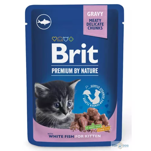 Brit Premium Cat alutasak Kitten Fehér hal  100g