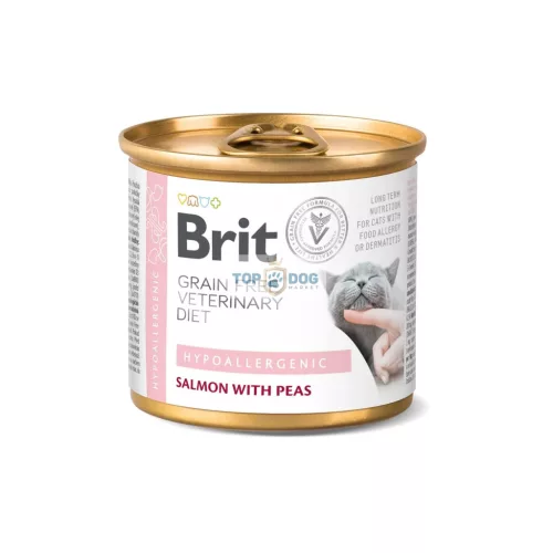 Brit GF VD Cat 200g Hypoallergenic konzerv (ételintoleranciában, táplálékallergiában szenvedő, valamint érzékeny bőrű vagy emésztőrendszerű cicáknak)