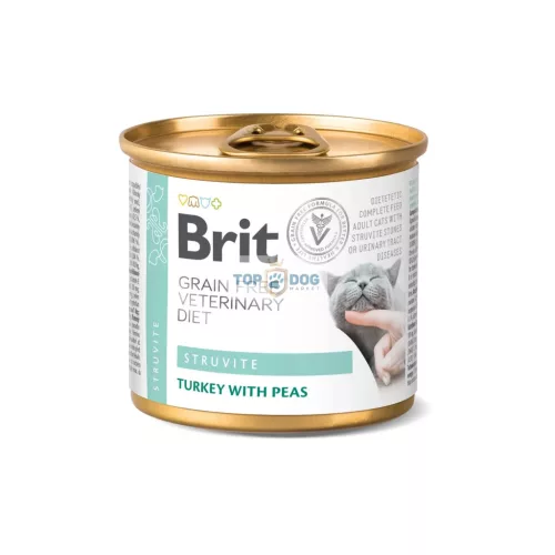 Brit GF VD Cat 200g Struvite konzerv (húgykövességre hajlamos macskáknak)