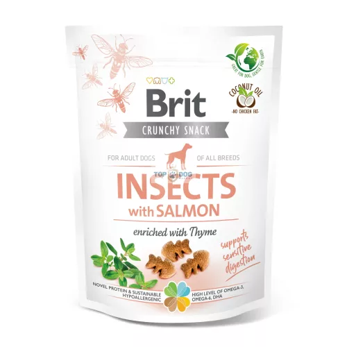 Brit Care Dog Crunchy Cracker Insects with Salmon and Thyme 200g