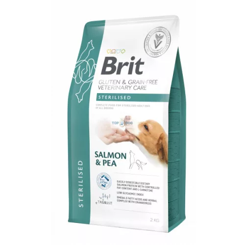 Brit GF VD Care Dog 12kg Sterilised lazac és borsó