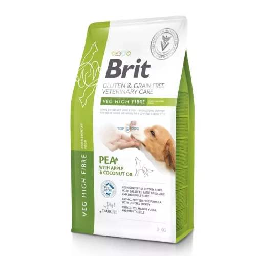 Brit GF Veterinary Diets Dog Veg High Fibre 2 kg borsó,alma,kókuszolaj (vegetáriánus, magas rosttartalmú kiegészítő eledel)
