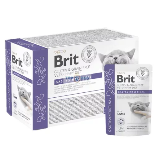 Brit VD Gastrointestinal Cat Pouch 85gr (akut és krónikus emésztőrendszeri, bélrendszeri panaszokkal küzdő macskák számára) 1db