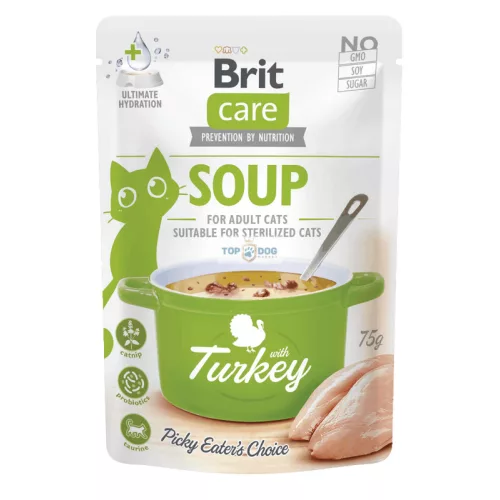 Brit Care Cat Soup with Turkey 75gr leves pulykával