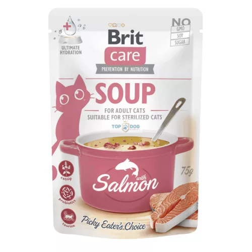Brit Care Cat Soup with Salmon 75gr leves lazaccal