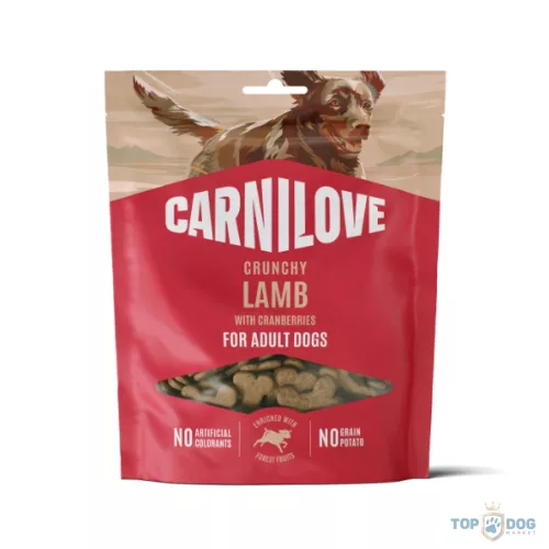 Carnilove Dog Crunchy Snack Bárányhús Vörösáfonyával 200g