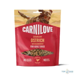   Carnilove Dog Crunchy Snack Ostrich With Blackberries- Strucc Szederrel 200g