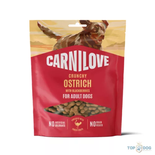 Carnilove Dog Crunchy Snack Ostrich With Blackberries- Strucc Szederrel 200g