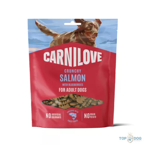 Carnilove Dog Crunchy Snack Salmon With Blueberries - Lazac Áfonyával 200g