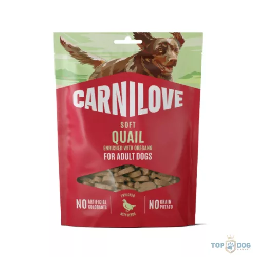 Carnilove Dog Jutalomfalat Semi Moist Quail&oregano - Fürj oregánóval 200g