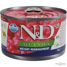 N&D Quinoa Dog konzerv Weight Management adult mini 140g