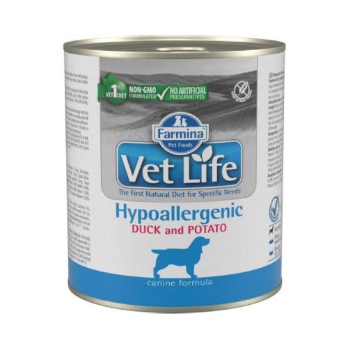 Vet Life Dog Hypoallergenic Duck&Potato konzerv 300gr