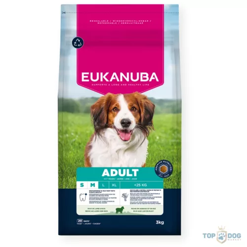 Eukanuba Adult Lamb&Rice Small&Medium kutyatáp 3kg