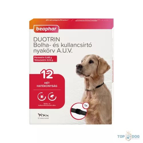 Beaphar DUOTRIN bolha- és kullancsirtó nyakörv 65cm