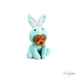 Húsvéti kutyajáték plüss nyúljelmezes maci 38 cm