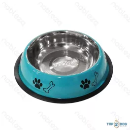  Fém tál gumitalppal kutyáknak 21cm 