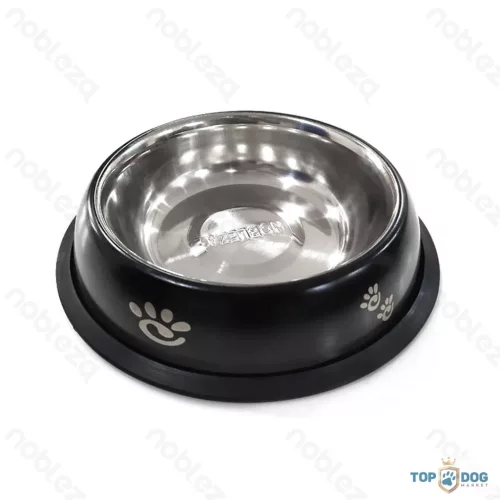  Fém tál gumitalppal kutyáknak L 22,5cm 