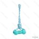 Kötélből készült kutyajáték TPR csont alakú játékkal 33cm NB almazöld